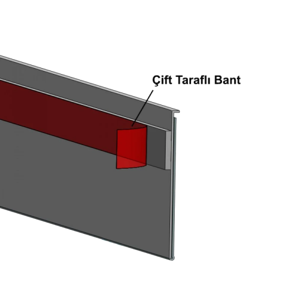 Yapışkanlı Etiket Profili 6 cm x 100 cm (10'lu Paket)