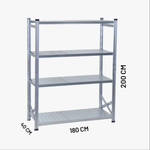 Galvanized Rack Unit 200X40 CM 4-STOREY
