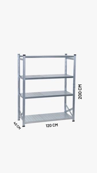 Galvaniz Rack Ünite 200X40 CM 4 KATLI