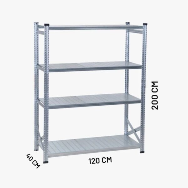 Galvanized Rack Unit 200X40 CM 4-STOREY