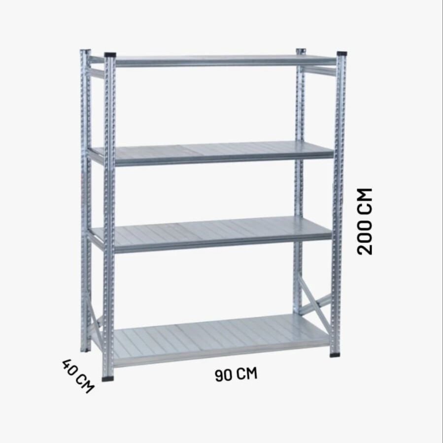 Galvanized Rack Unit 200X40 CM 4-STOREY
