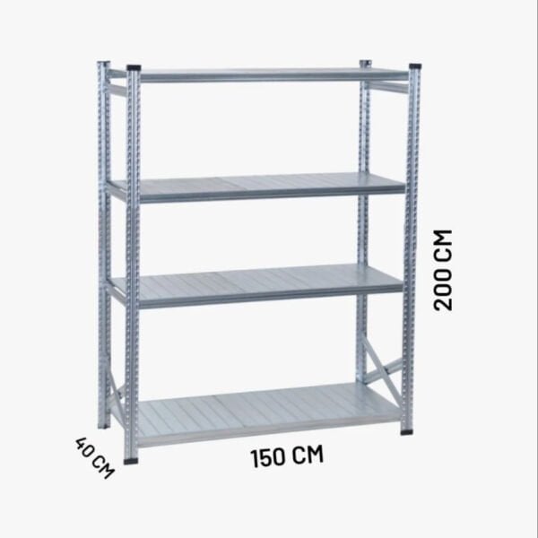 Galvanized Rack Unit 200X40 CM 4-STOREY