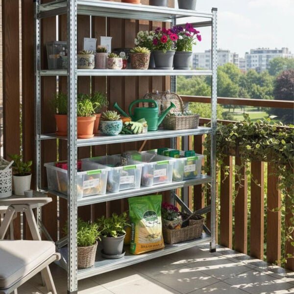 Galvanized Rack Unit 200X40 CM 4-STOREY