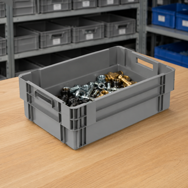 Konik İç İçe Geçebilen Plastik Kasa KNK 4620