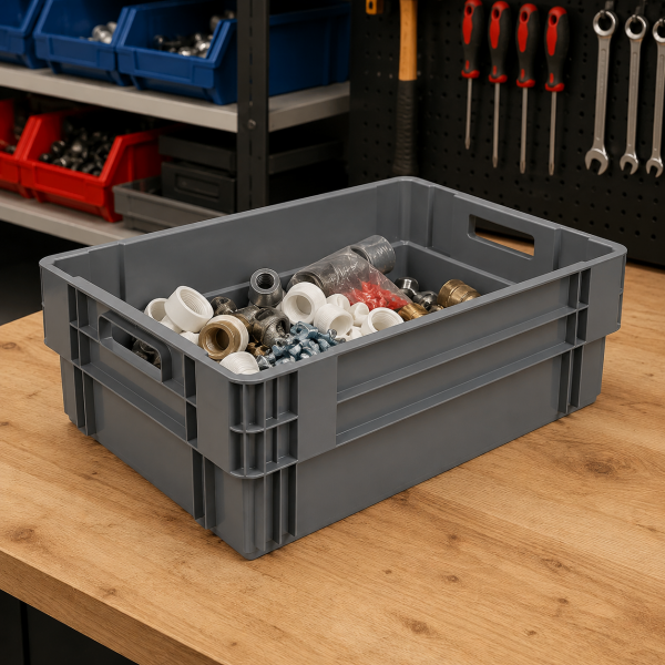 Konik İç İçe Geçebilen Plastik Kasa KNK 4625