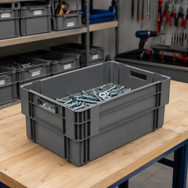 Konik İç İçe Geçebilen Plastik Kasa KNK 4630