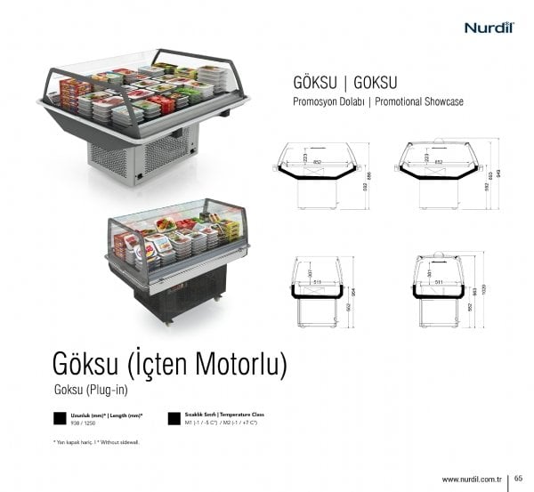 Göksu YBS Açık Havuz Tipi Dolap 1250 mm