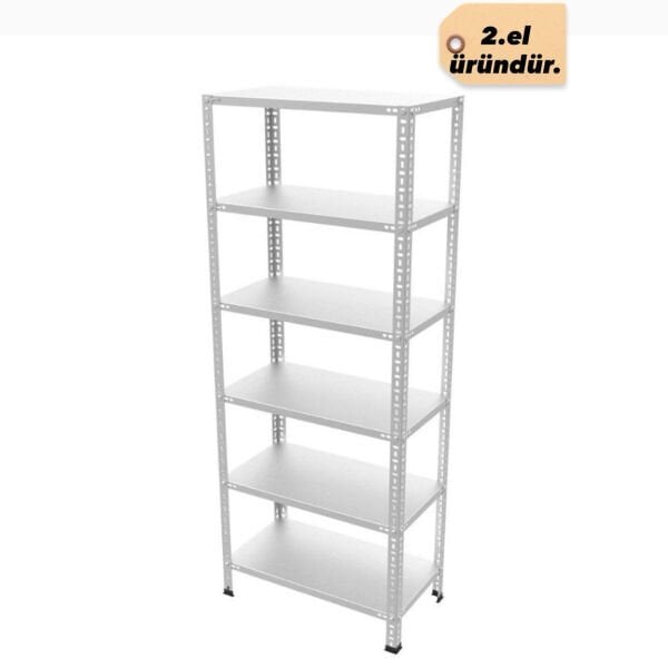 Civatalı Çelik Raf Ünite 31x 93 X H200 6 Katlı 2.el