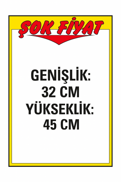 A3 Baskılı Kuşe Etiket 32x45 cm (50'li Paket) İNDİRİM YAZILI