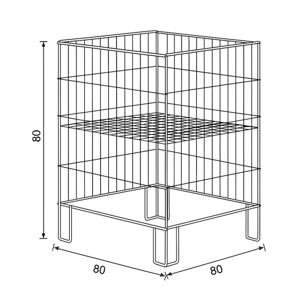 Promotional Pool with Wire Legs 80x80cm Eco